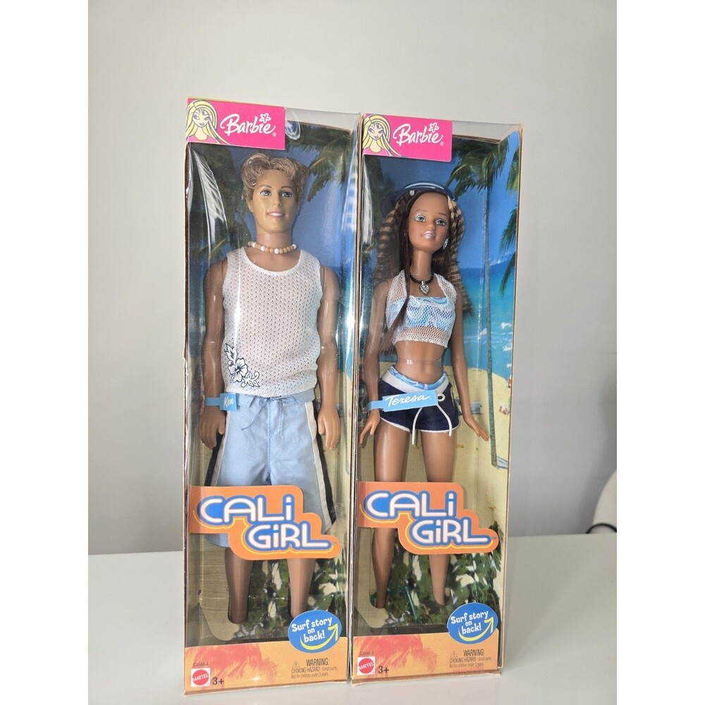 Barbie Cali Girl Ken & Teresa Doll Set 2003 Mattel NRFB Sun & Beach Series